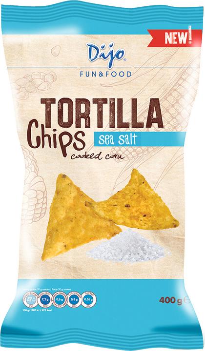 Actual product image Dijo Tortilla chips sea salt 400g (400 g)