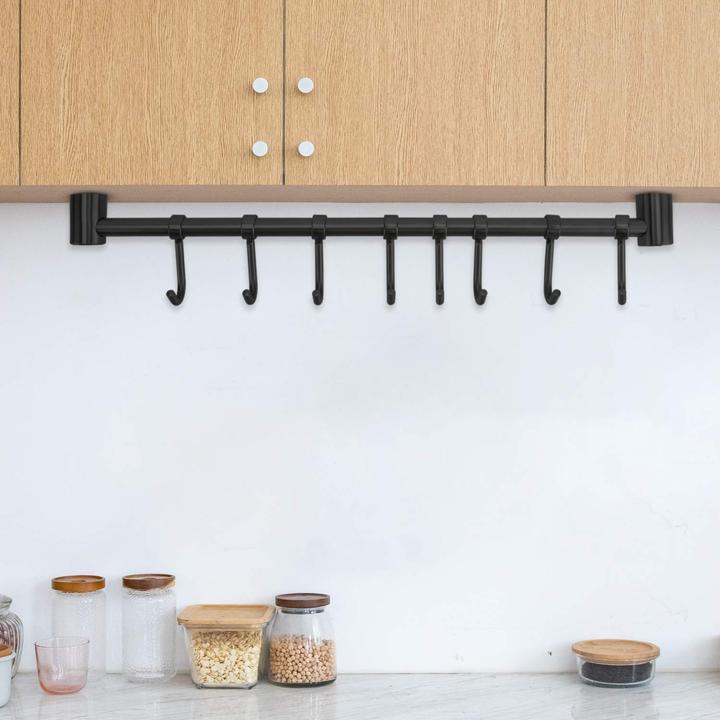Image du produit Intirilife Barre de suspension en acier inoxydable avec 8 crochets