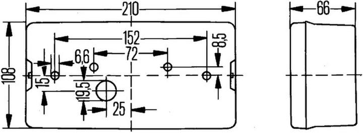 Immagine prodotto Hella Lampadina posteriore sinistra per CASE IH AEBI HYMER KOMATSU (P21V, T4W)
