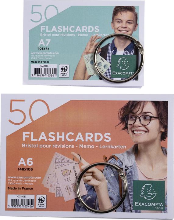 Actual product image Exacompta Index cards (A7, A6, 205 g/m², 50 x)