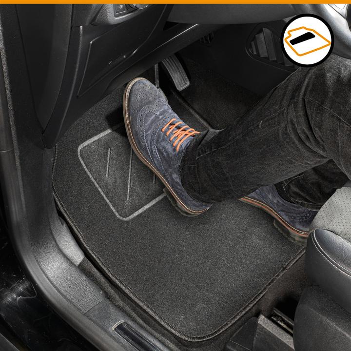Produktbild CarComfort AutoTeppich Smart, Universal Fumatten-Set 4-teilig anthrazit (2 Vordermatten + 2 Rückmatten)
