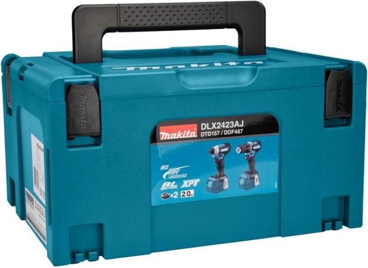 Actual product image Makita Latarka.ZES.COMBO 18V (DDF487+DTD157) 2x2,0Ah MAKPACK DLX2423AJ (Rechargeable battery operated)