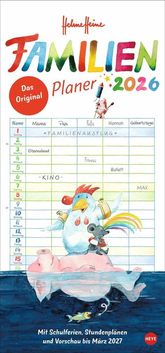 Produktbild Heye Familienplaner (21 x 45 cm, Harter Einband, Deutsch)