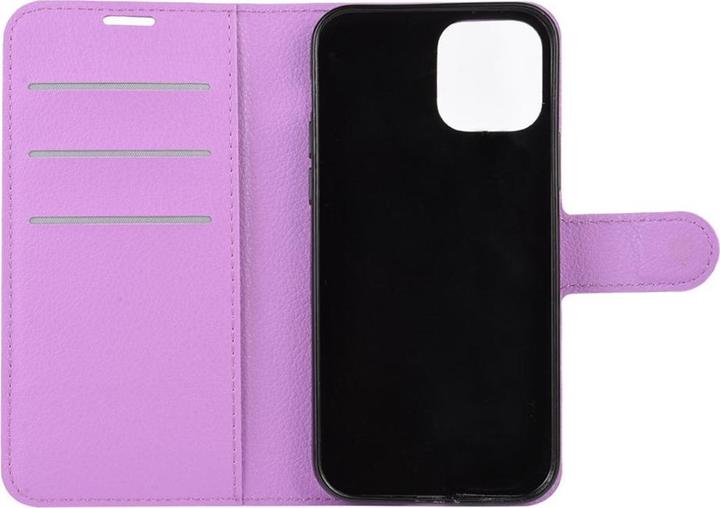Produktbild Cover-Discount iPhone 12 / 12 Pro - Leder Etui Hülle violett (Apple iPhone 12, Apple iPhone 12 Pro)