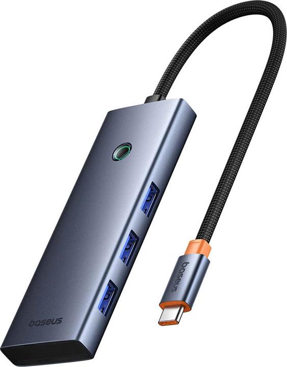 Actual product image Baseus Hub 7in1 UltraJoy, USB-C - HDMI, 3xUSB 3.0, PD, SD/TF (grey) (USB-C, 7 Ports)