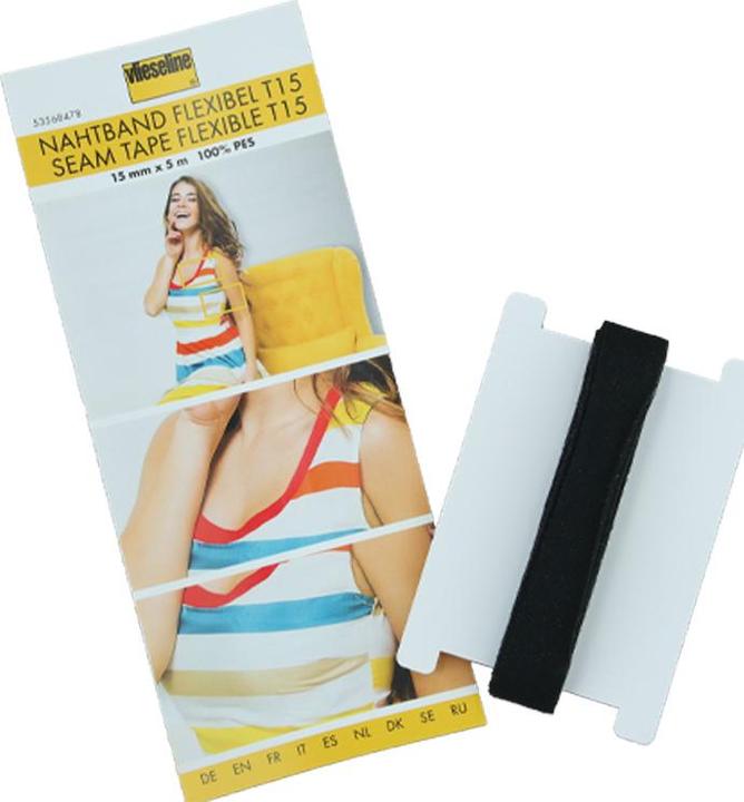 Produktbild Vlieseline SB NAHTBAND FLEXIBEL T15 SCHWARZ COL. 98 (5 LFM)