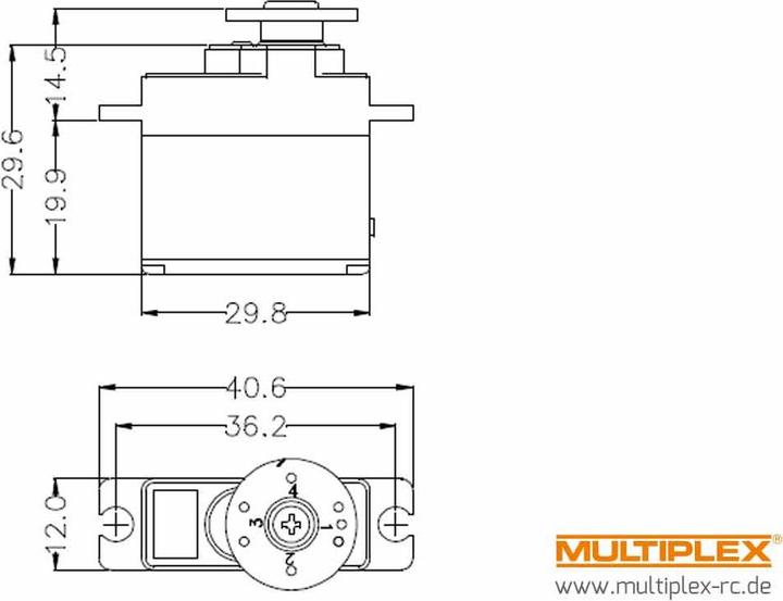 Image du produit Hitec Midi-Servo HS-82MG Analog-Serv