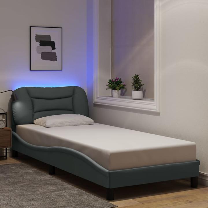 Produktbild VidaXL Bettgestell mit LED Stoff (90 x 190 cm)