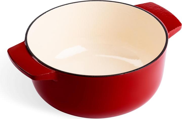 Actual product image KitchenAid braadpan 22cm - gemailleerd gietijzer - keizer rood - rond (26 cm, Casserole + Stewpot, Cast iron)