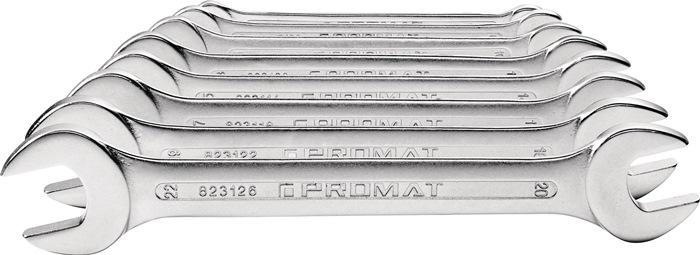 Actual product image Promat Double open-end spanner set (27 mm, 18 mm, 11 mm, 12 mm, 20 mm, 19 mm, 15 mm, 13 mm, 25 mm, 6 mm, 21 mm, 7 mm, 14 mm, 8 mm, 10 mm, 23 mm, 26 mm, 22 mm, 17 mm, 9 mm, 16 mm, 24 mm)