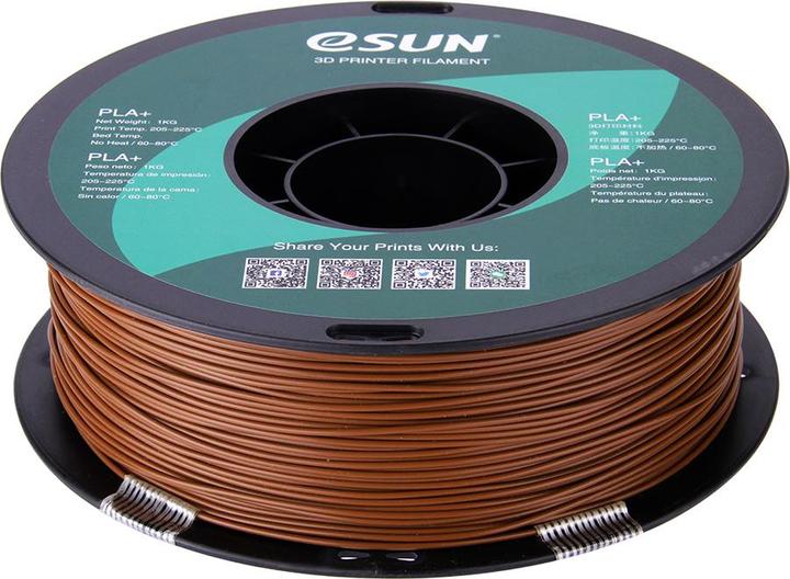 Actual product image eSUN PLA+ 1.75mm Brown 1kg 3D Filament (PLA+, 1.75 mm, 1000 g, Brown)