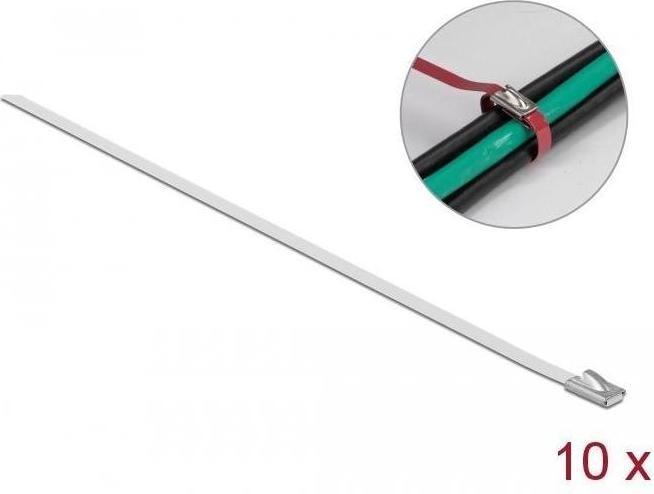Actual product image Delock Stainless steel cable tie 500x4,6 10 pcs. (Metal cable ties, 500 mm, 10 pcs.)