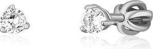 Actual product image JVD Charming silver stud earrings with zircons SVLE1501XH2BI - Diameter: 0.4 cm