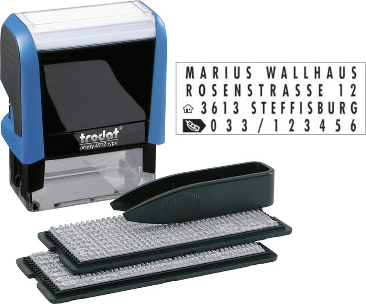 Produktbild Trodat TypomaticLine Printy 4.0, selbstfärbender Stempel zum Selbersetzen
