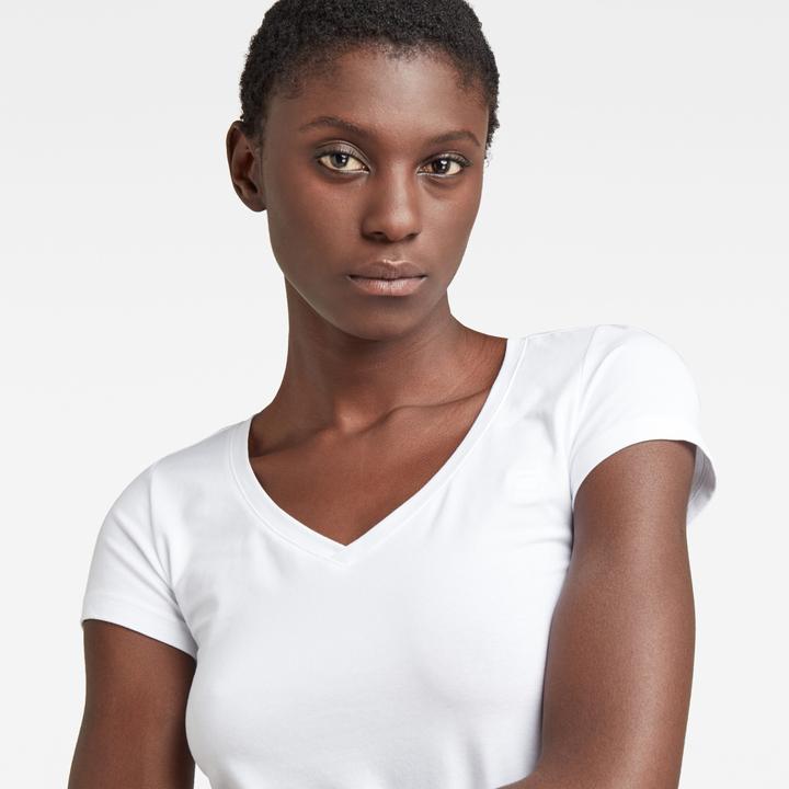 Actual product image G-Star Short Sleeve Base T-Shirt V-Neck White (L)