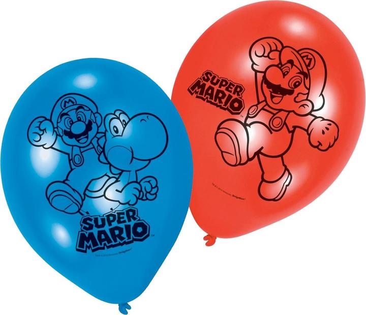 Produktbild Amscan 6 Latexballone Super Mario (6 x)