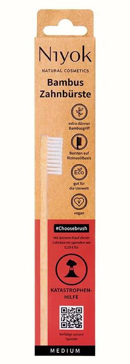 Produktbild Niyok Handzahnbürste Bambus Katastrophenhilfe 1 Stück (Weich, 1 x)