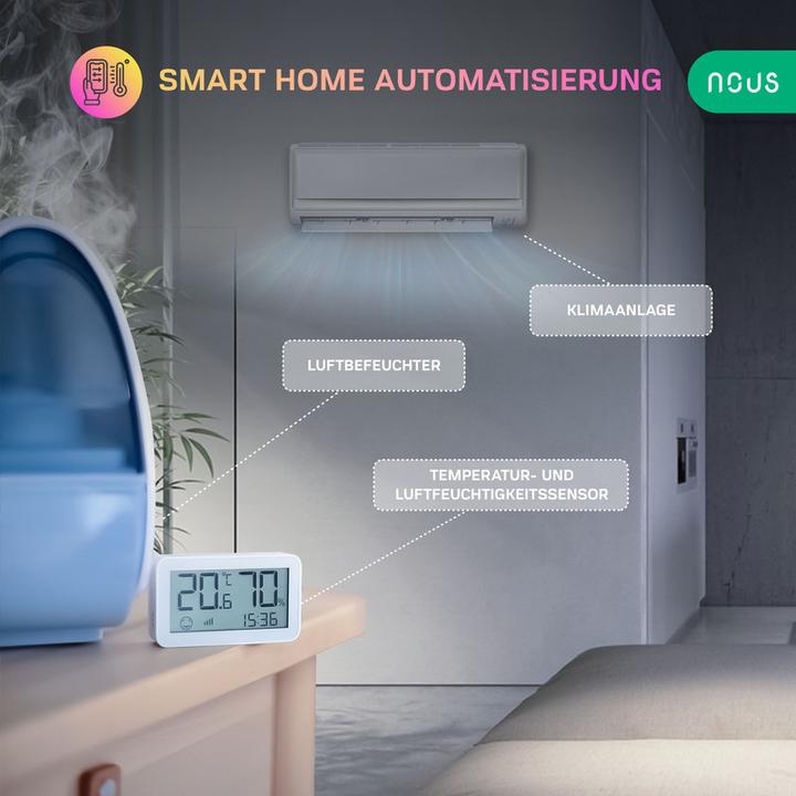 Image du produit Nous Capteur de température et d'humidité Smart LCD E6 ZigBee