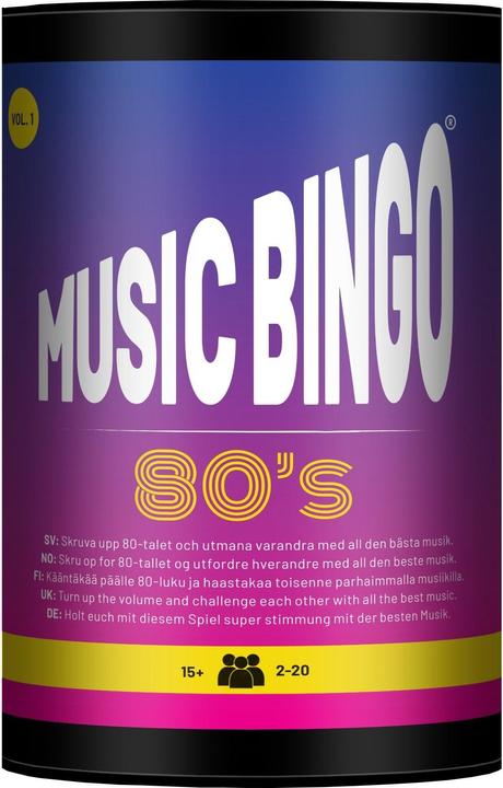 SMSCS Games Aps Skru op - Bingo musicale - anni '80 (Bingo musicale anni '80) (Tedesco, Norvegese, Finlandese, Svedese, Inglese)