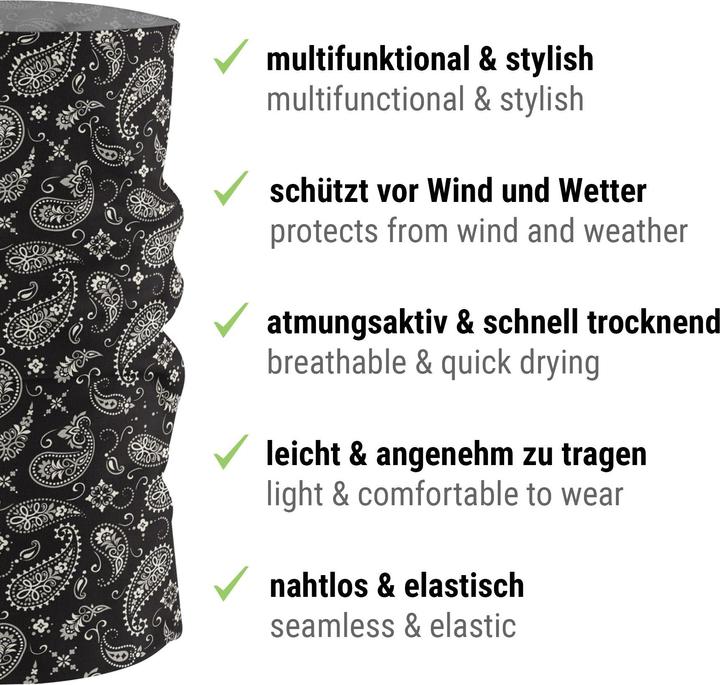 Actual product image Maskworld Schlauchschal Bandana schwarz