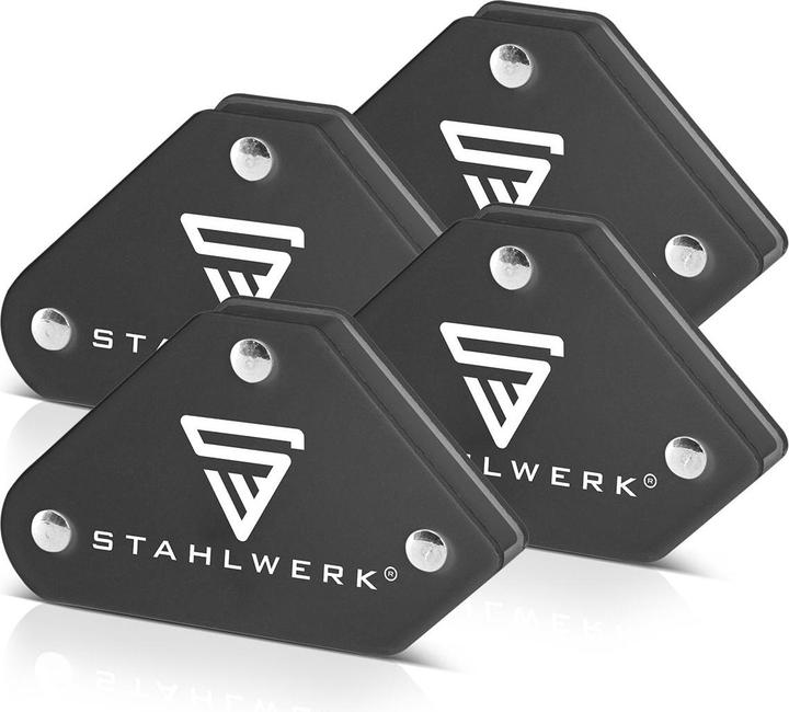 Produktbild Stahlwerk Schweisswinkel 4er Set Magnet 4 kg 9 lbs Schweissmagnet Magnetwinkel