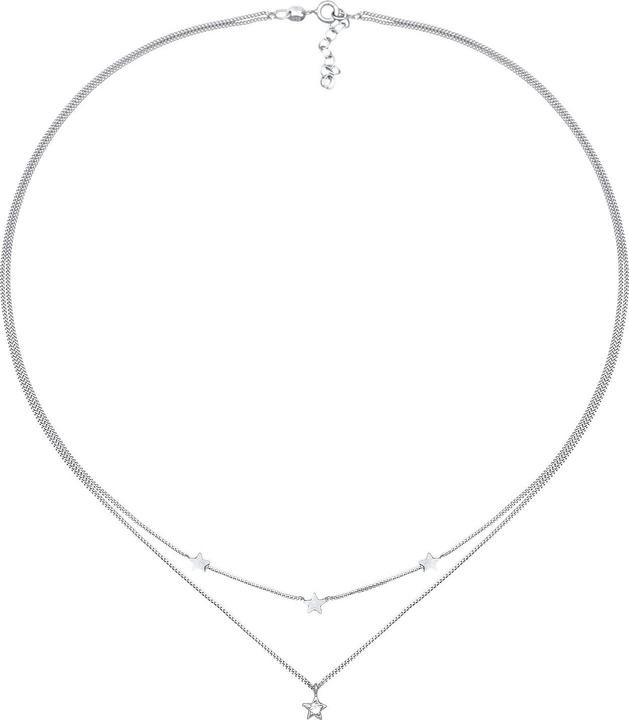 Immagine prodotto Elli Collana a strati Stella Astro Cristalli Argento 925 (Argento 925, Cristallo di vetro, 40 cm)