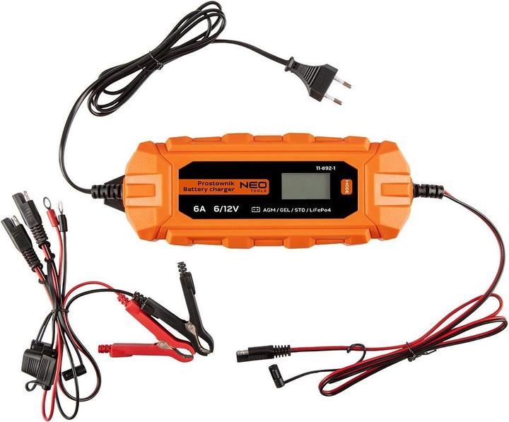 Image du produit Neo Chargeur automatique 6A/100W 3-150Ah pour batteries acide / AGM / GEL (12V, 6 A)