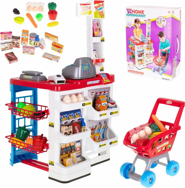 Immagine prodotto Ikonka Cassa del supermercato + carrello modello 2