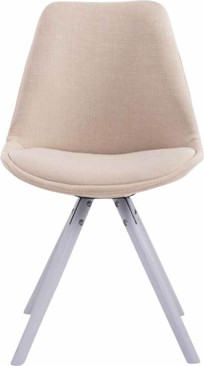 Produktbild Swisshandel24 4er Set Stühle Toulouse Stoff Rund weiss, creme
