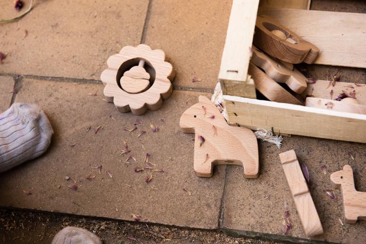 Actual product image Childhome Childwood Handmade Wooden Rattle DADA