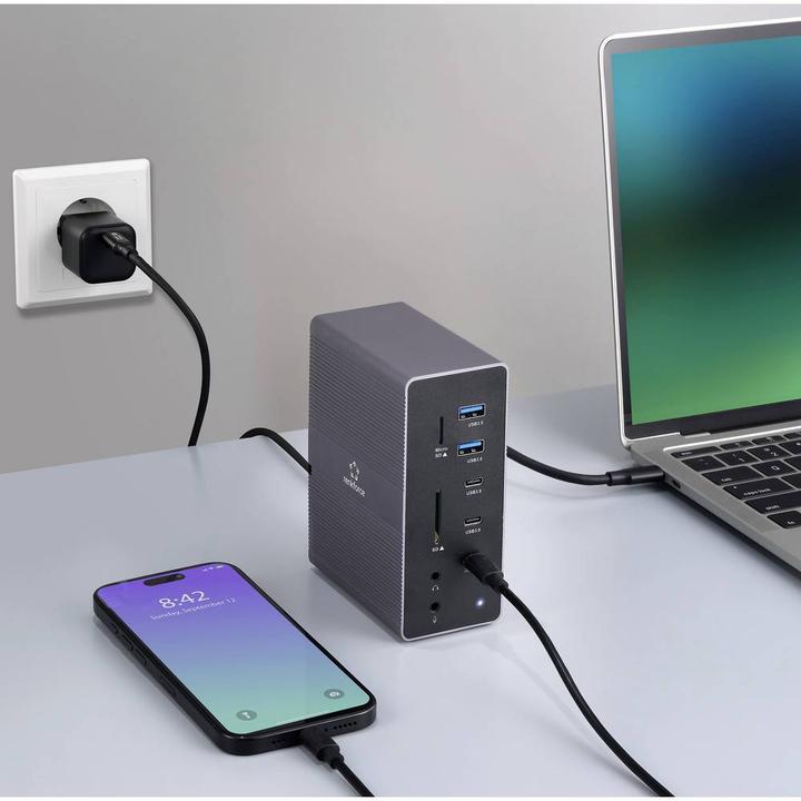 Image du produit Renkforce Station d'accueil USB-C® RF-DKS-910 Convient pour la marque Stations d'accueil : U (USB-C)