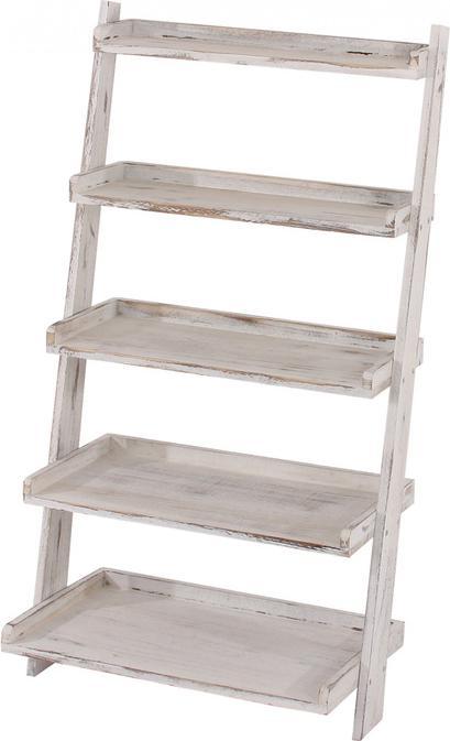 Produktbild Mendler Regal Standregal Pflanzregal Blumenständer, 119x64x38cm, Shabby-Look, Vintage – weiss - 10113