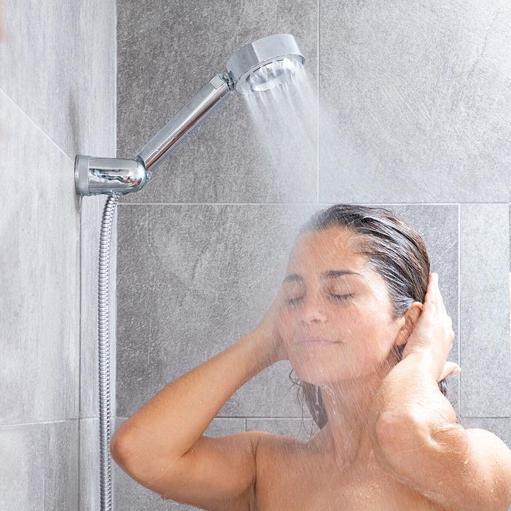 Produktbild InnovaGoods Doppel-Dusch-Brause mit 3-in-1-Spender Xawara (2 Strahlarten)