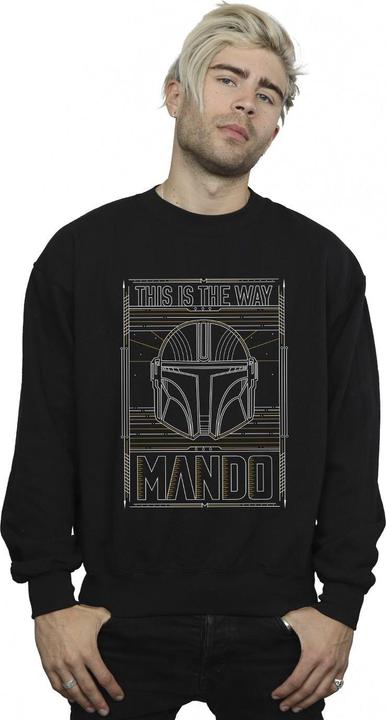 Produktbild Star Wars The Mandalorian The Way Outline Helm Sweatshirt (M)