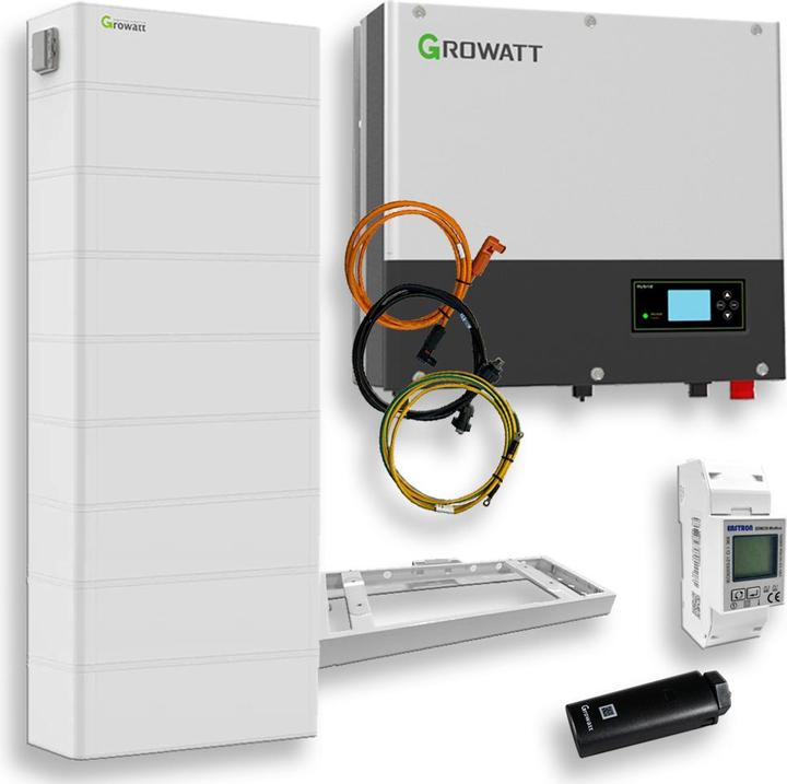 Produktbild Offgridtec Growatt Nachrüstsatz 20,48kWh für bestehende PV Anlagen 3-phasig SPA 5000 Hybrid-Inverter LiFePO4- (20480 W)