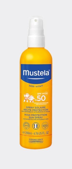 Image du produit Mustela Solaire spray solaire SPF 50 spray (Spray solaire, SPF 50, 200 ml, 235 g)