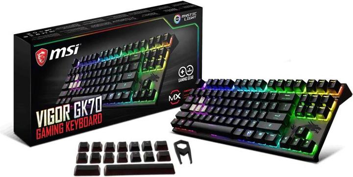 Actual product image MSI Vigor GK70 Red (DE, Cable)