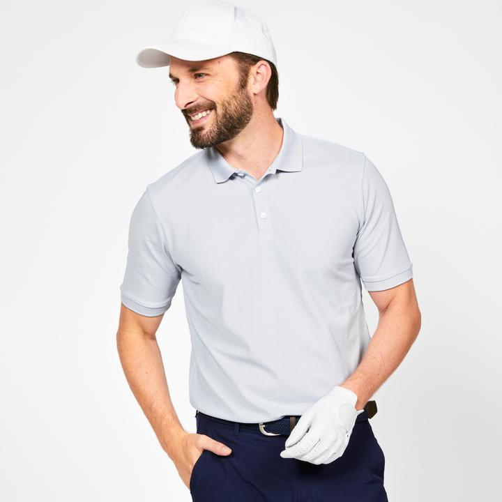 Immagine prodotto Inesis Polo da golf a maniche corte da uomo - WW500 grigio perla (M)