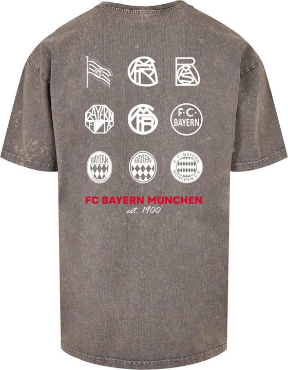 Actual product image FC Bayern München Logo History Acid Washed Heavy Oversize Tee - 115115 (L)