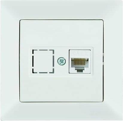 Immagine prodotto Mutlusan Candela presa dati 1-fold CAT6 Rete Internet Bianco