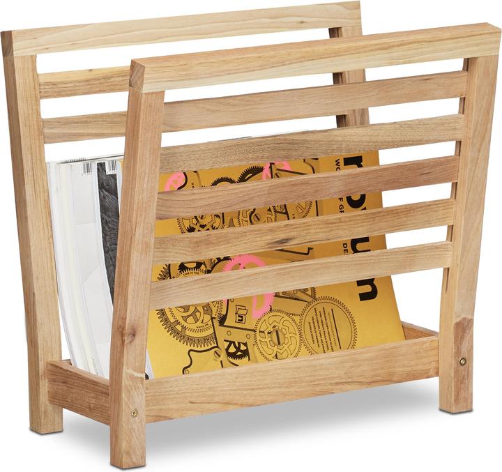 Produktbild Relaxdays Zeitungsständer Walnuss (26.5 x 40 x 38.5 cm)