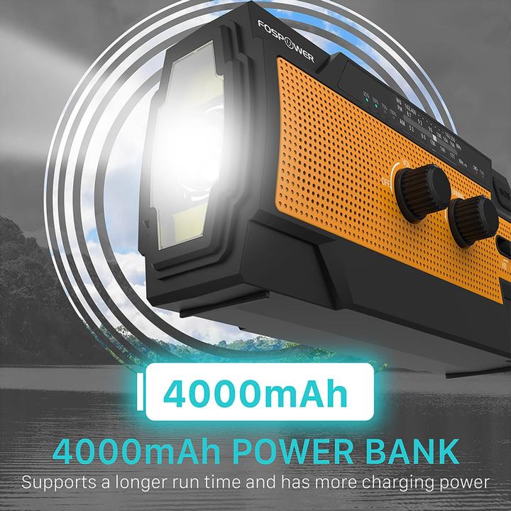 Produktbild FosPower Notfal-Kurbelradio (AM, FM)