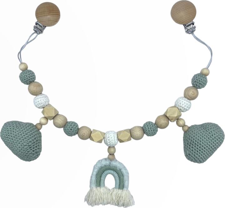 Produktbild BabyExpress Wagenkette Rainbow mint mit Clips