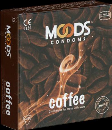 Moods Coffee Condoms» 3 Kondome mit Kaffee-Aroma für wahre Geniesser (3 Stk.)