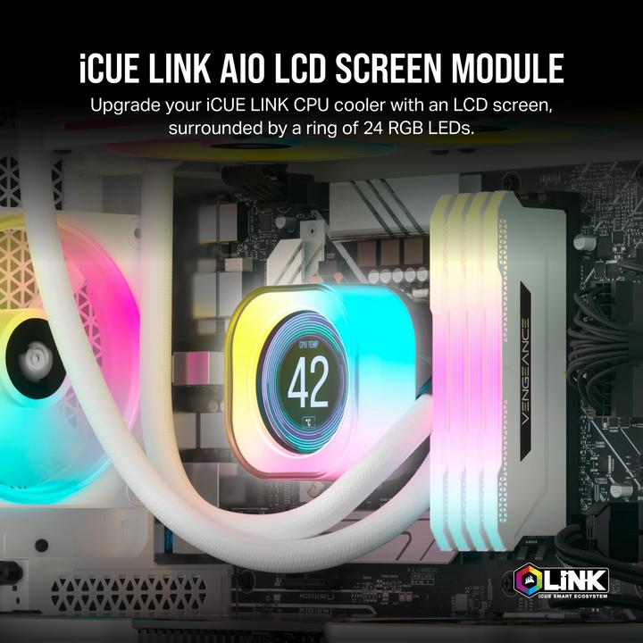 Actual product image Corsair iCUE LINK LCD Module, White