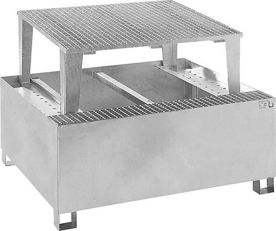 Produktbild eurokraft basic Stahl-Auffangwanne für Tankcontainer IBC/KTC (1000 l)