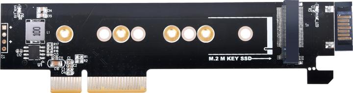 Actual product image Silverstone SST-ECM28 - 1x NVMe + 1x SATA M.2 SSD to PCI-E x4 1U adapter card
