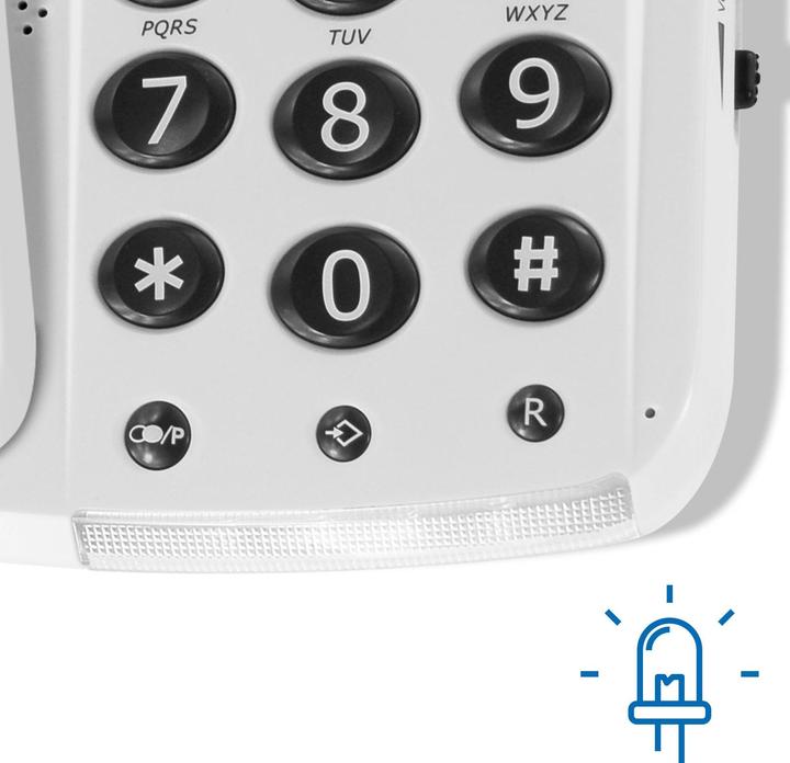 Actual product image Geemarc DALLAS 10 Corded telephone with large buttons - 15dB