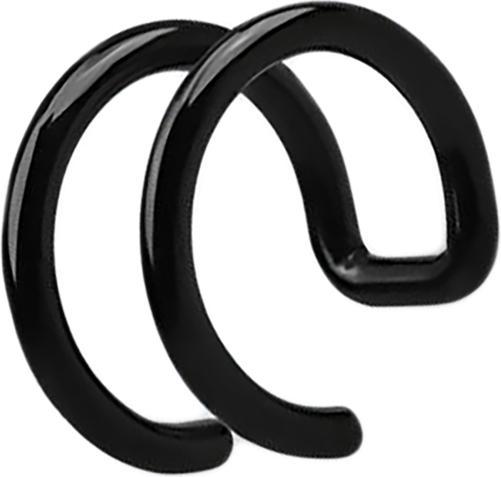 Immagine prodotto Star Piercing Fake Ear Cuff schwarz mit 2 Ringen (Acciaio chirurgico 316L)