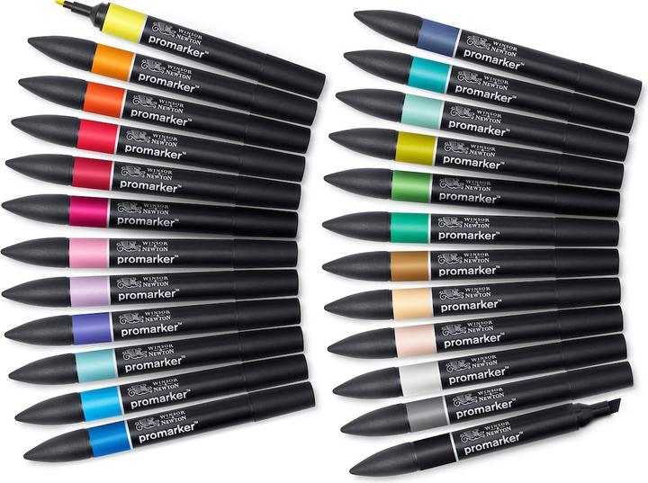Immagine prodotto Winsor & Newton Set di pennarelli - Arte e illustrazione (24 pezzi) (832381) (Multicolore, 24 x)